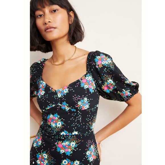 Anthropologie 12 Scarletta Sweetheart Mini Dress - Picture 2 of 10